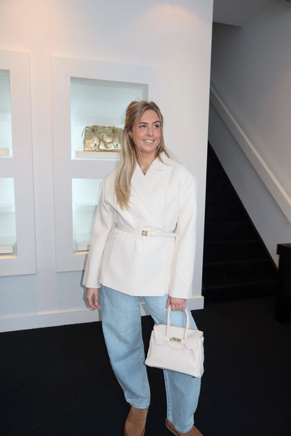 Lola Oversized Boxy Blazer Beige