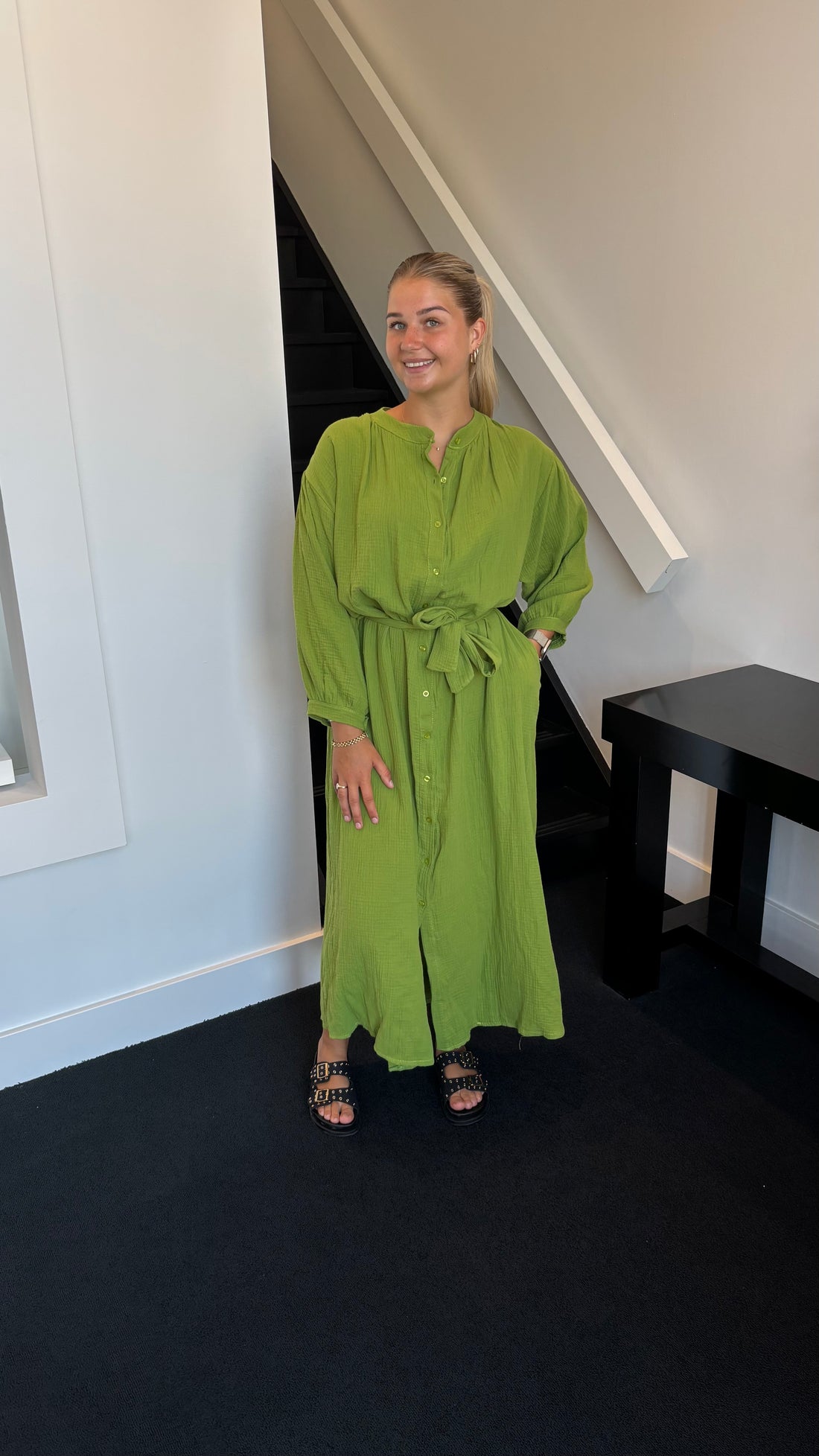 Isla Maxi Dress Lime 6791