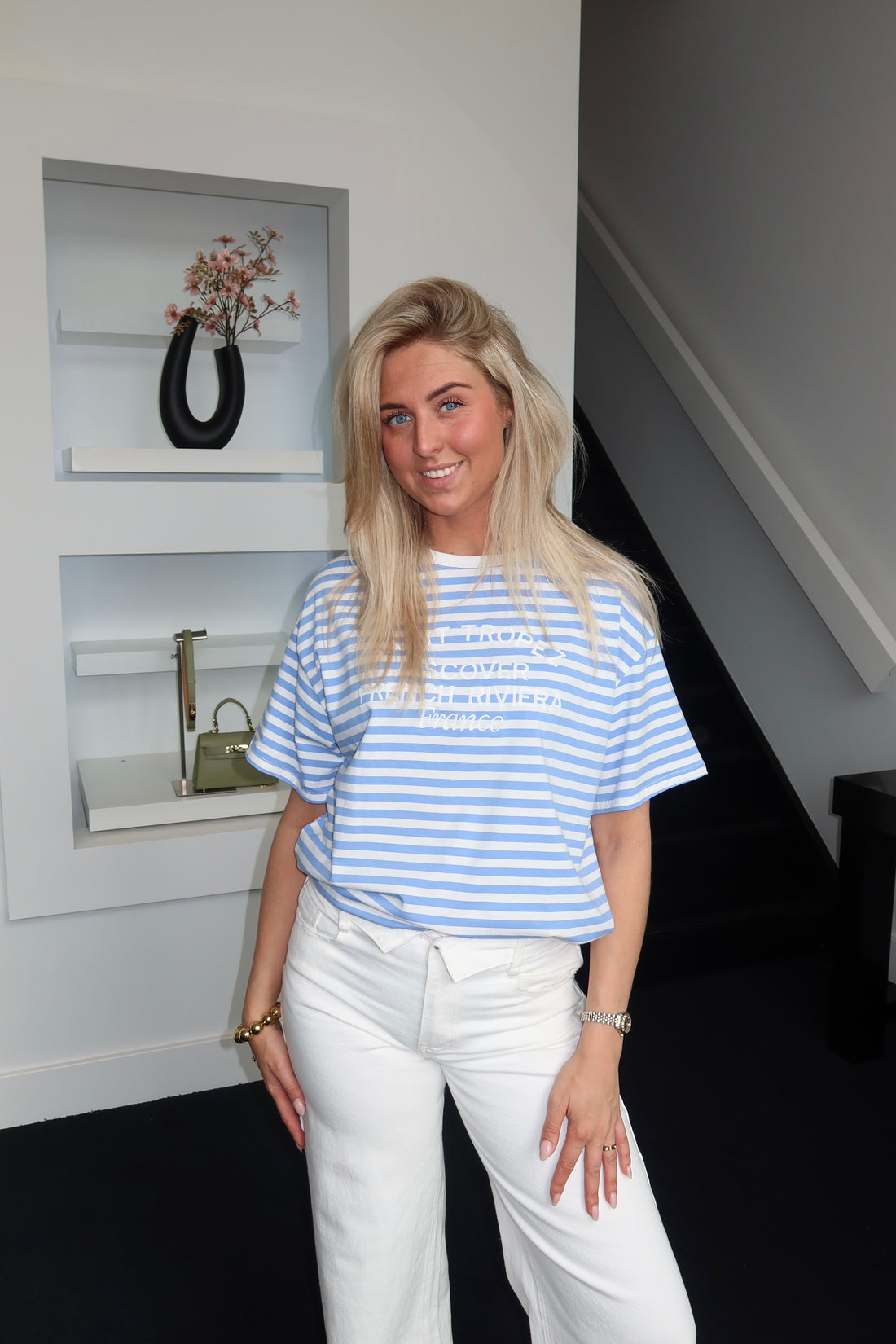 Saint Tropez Striped T-Shirt Blue 1018
