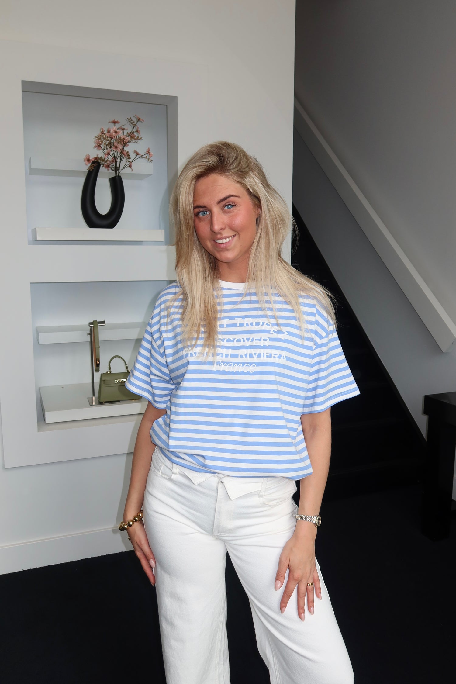 Saint Tropez Striped T-Shirt Blue 1018