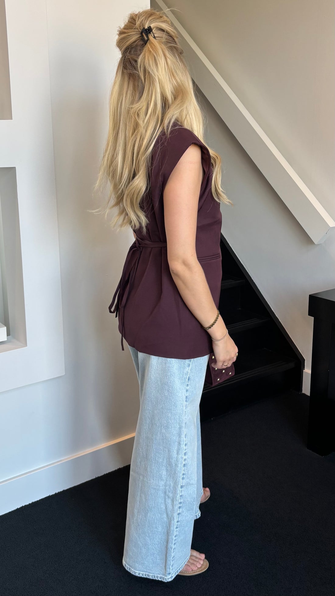 Sweet Shape Gilet Burgundy 25223