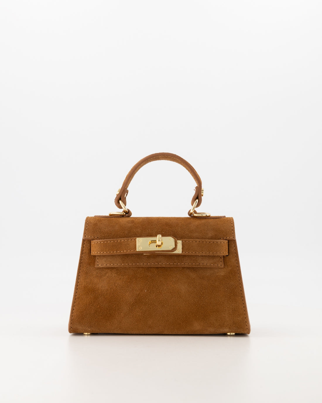 Kella Suede Leather Bag Cognac