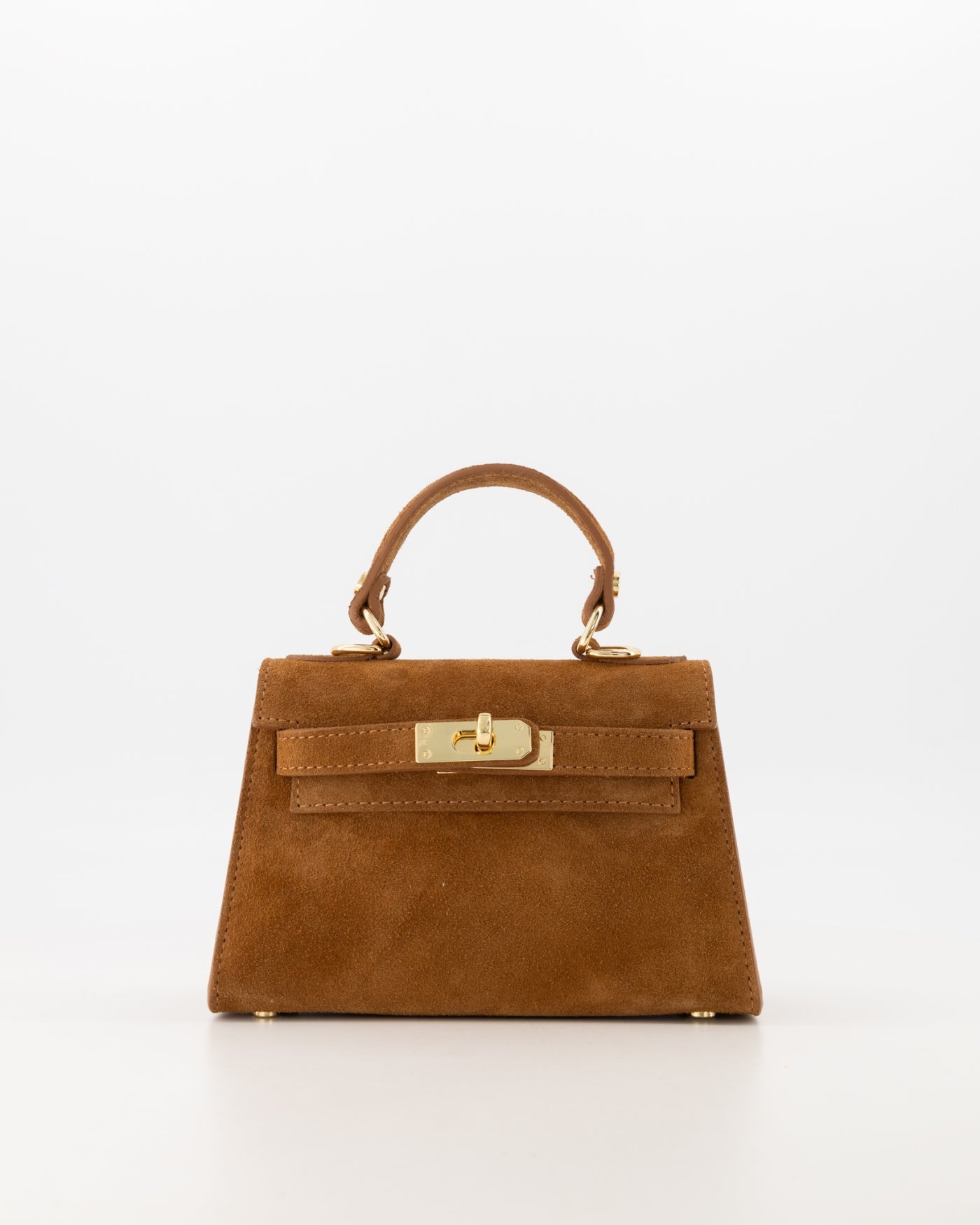 Kella Suede Leather Bag Cognac