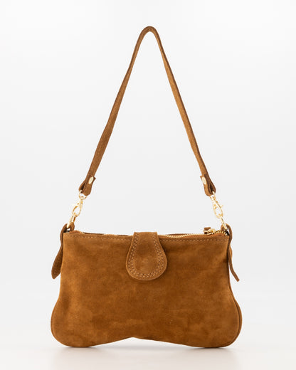Burnley Suede Bag Cognac