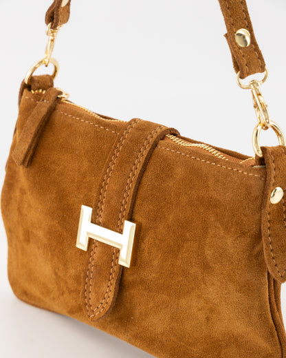 Burnley Suede Bag Cognac