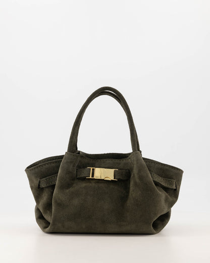 Leonie Suede Bag Dark Green