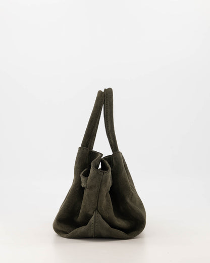 Leonie Suede Bag Dark Green