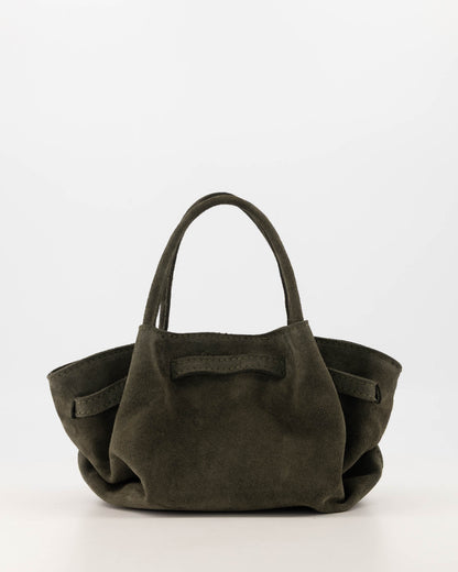 Leonie Suede Bag Dark Green