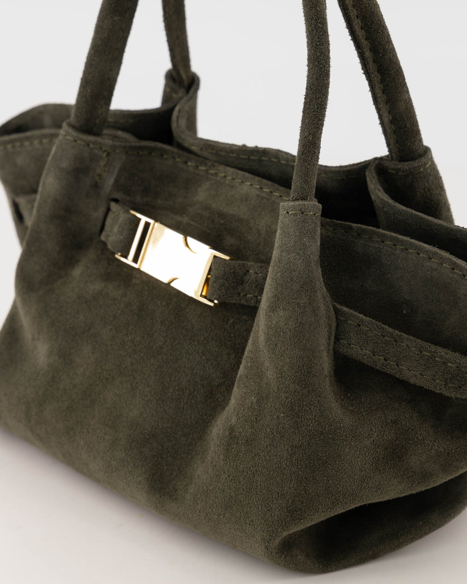Leonie Suede Bag Dark Green