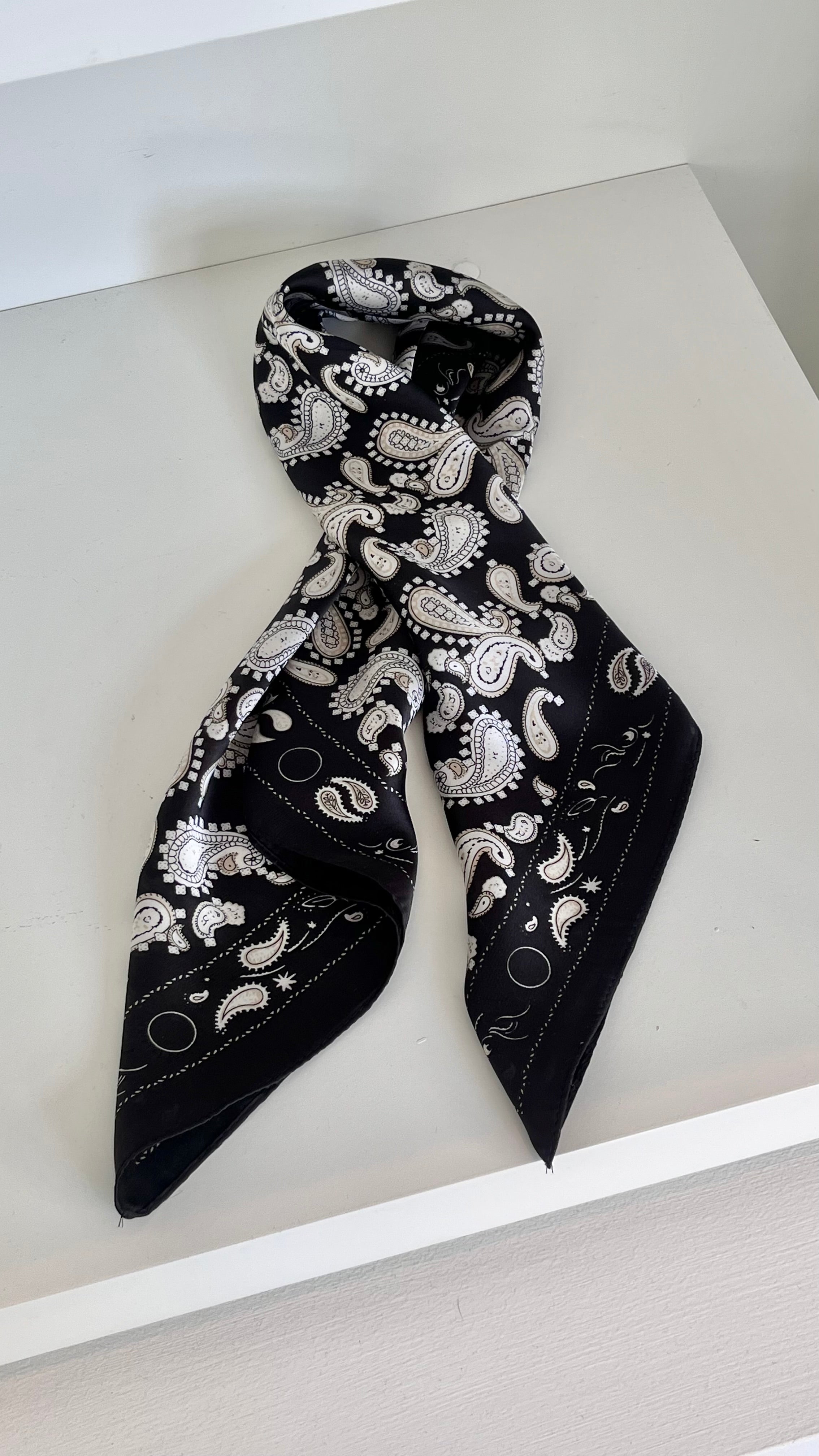 Silk Scarf Black