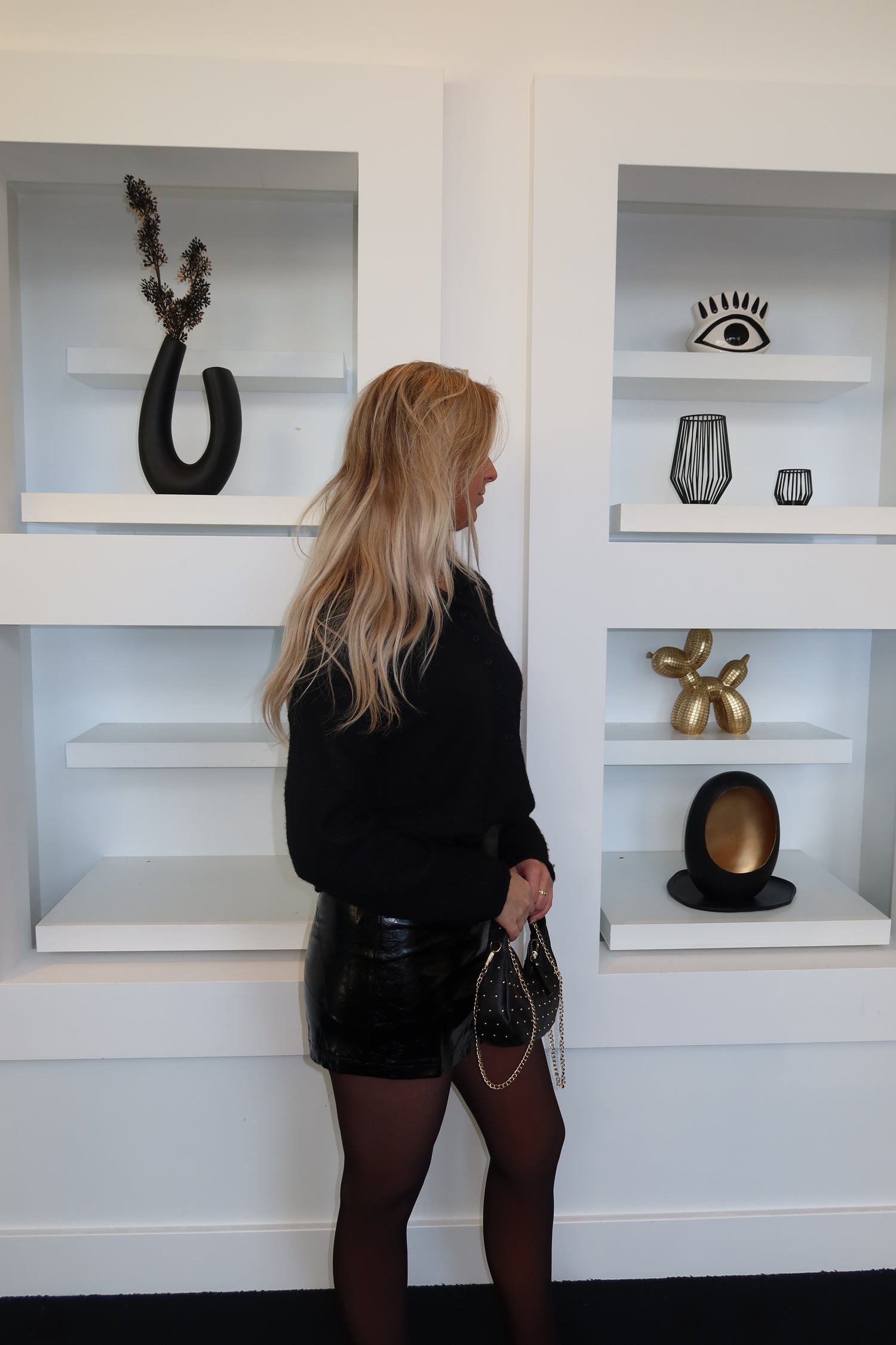 Glossy Rebel Skort Black 8722