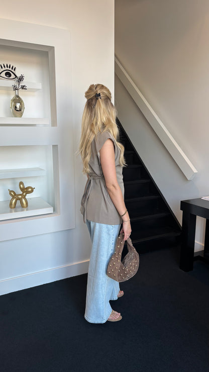Sweet Shape Gilet Taupe 25223