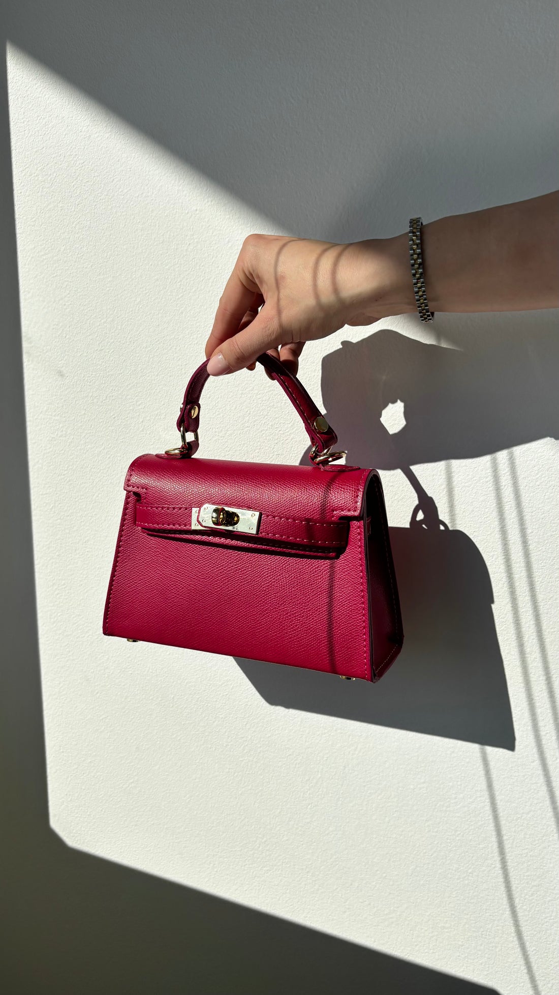 Kella Leather Bag Fuchsia