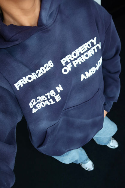 Priority Hoodie Navy