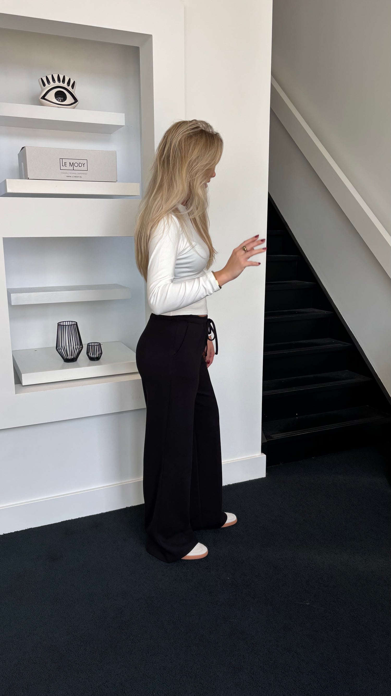 Wide Leg Jogger Tall Black