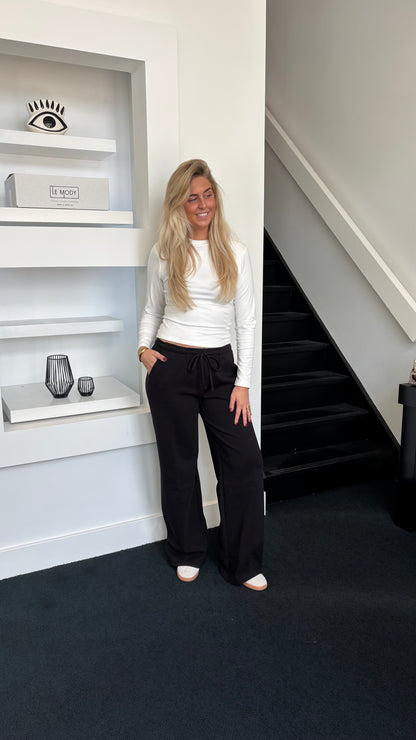 Wide Leg Jogger Tall Black