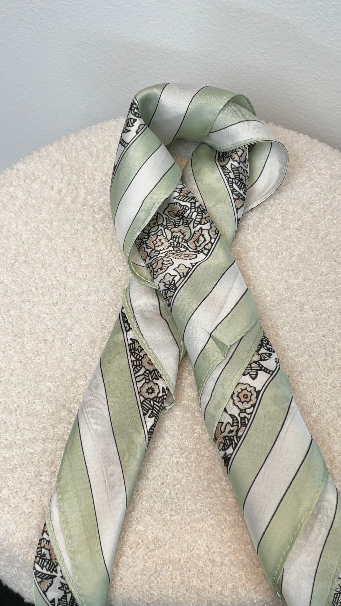 Jade Satin Scarf Mint Green
