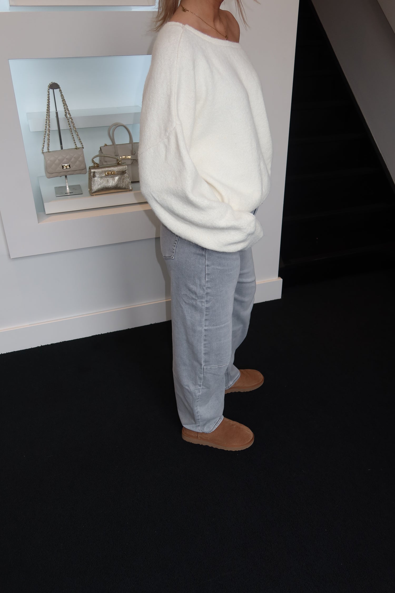 Laulia Barrel Fit Light Grey Jeans 6069-2