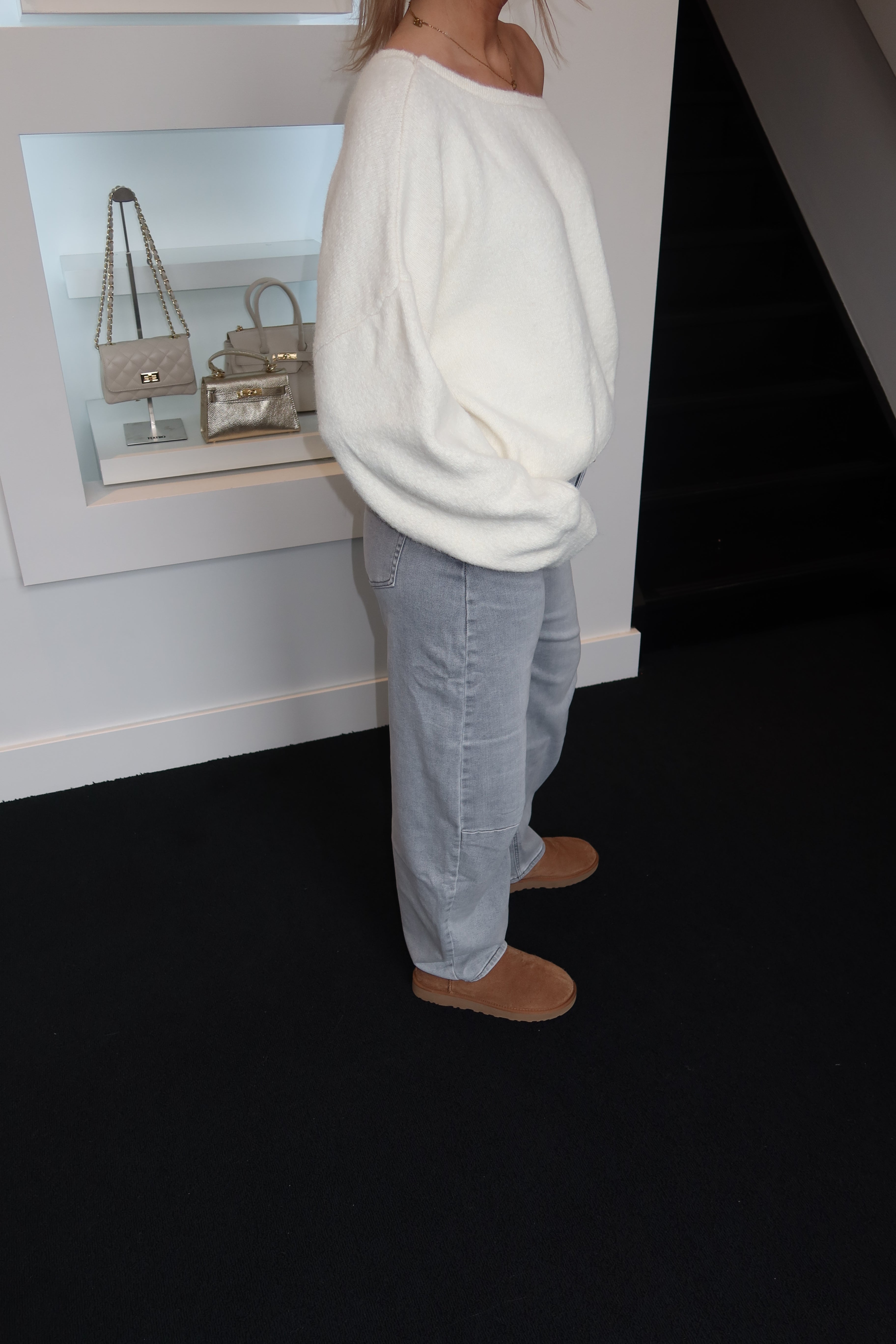 Laulia Barrel Fit Light Grey Jeans 6069-2