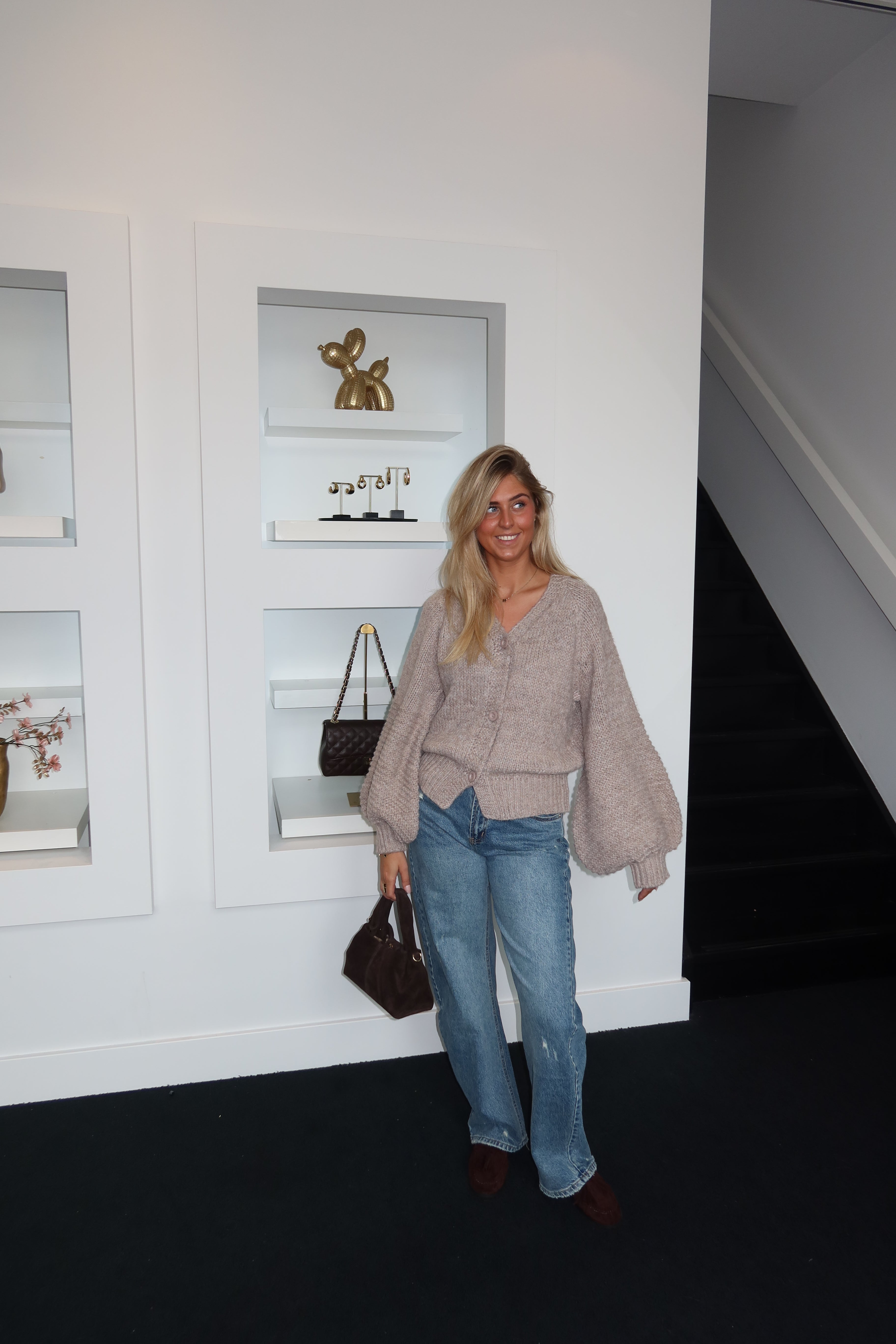 Knitted Cardigan Camel 2013-11