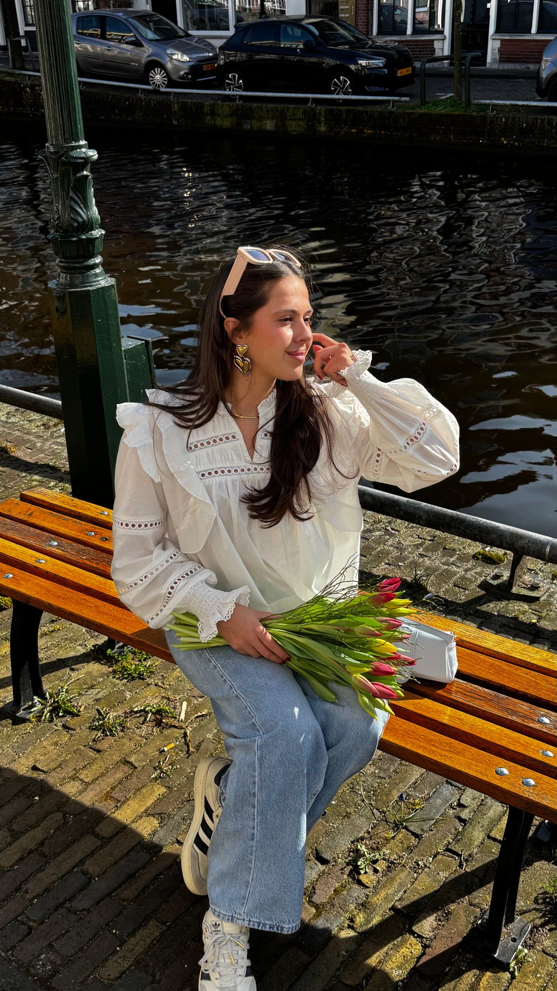 Spring Broderie Blouse White 93193