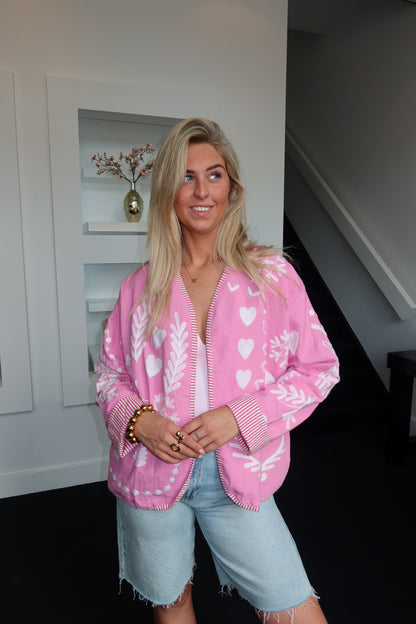 Signature One Jacket Pink White