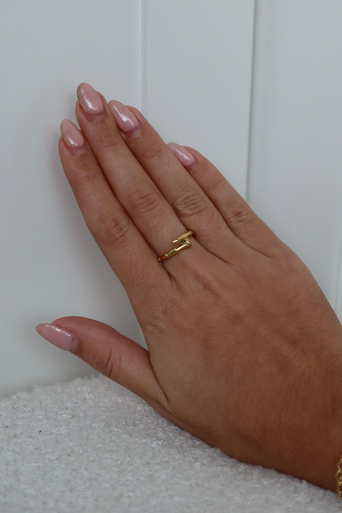 Bamboo Spike Ring Gold