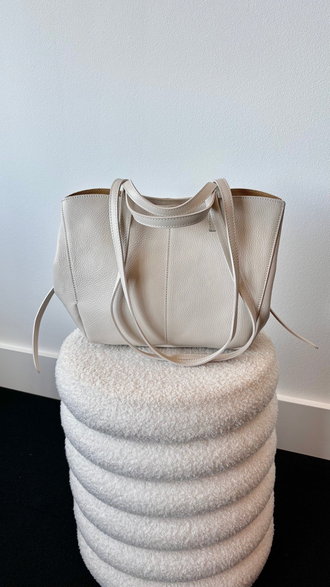Martha Leather Bag Ecru