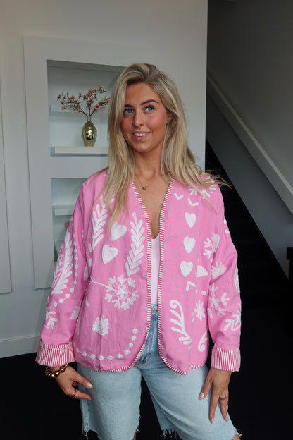Signature One Jacket Pink White