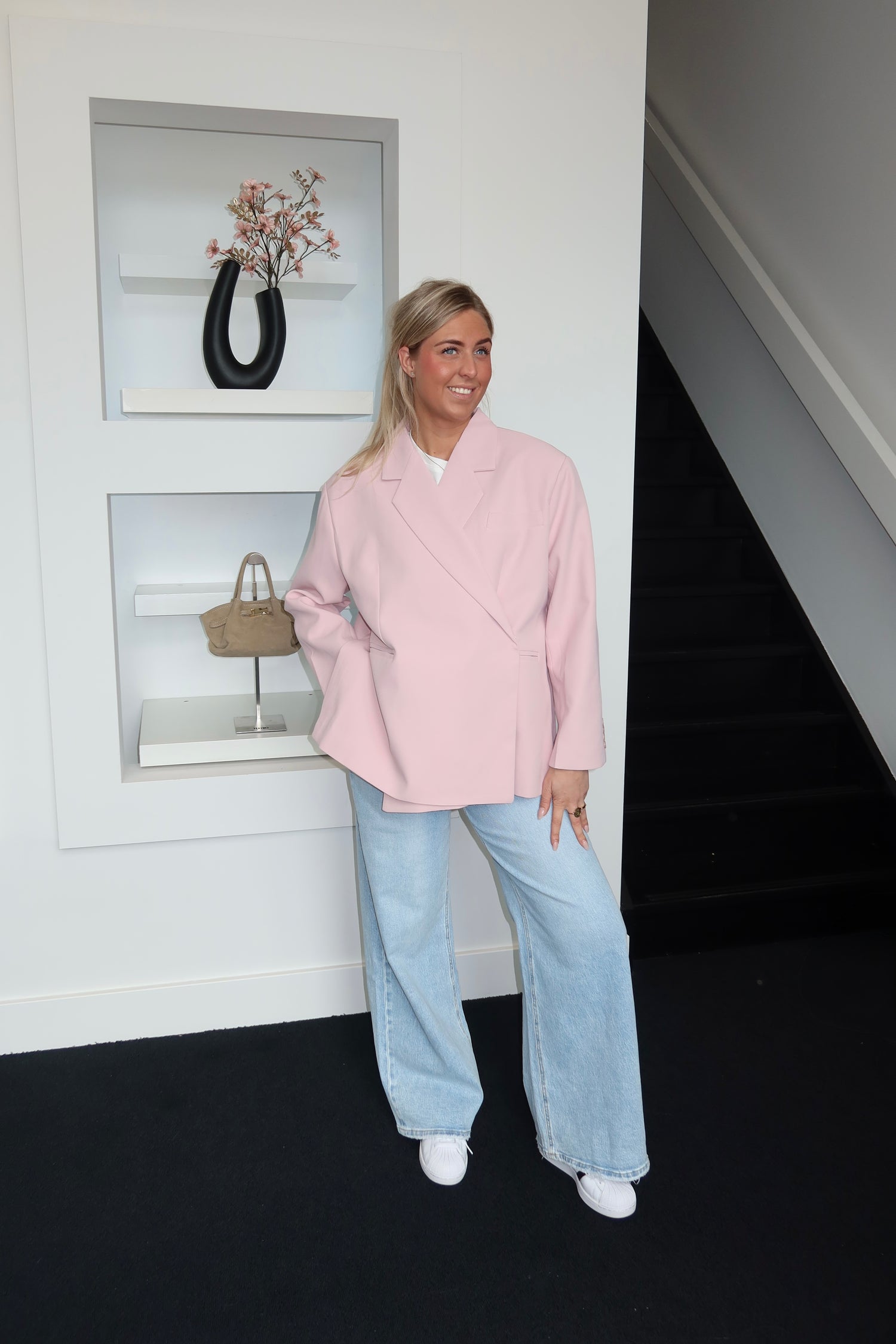 Lola Oversized Boxy Blazer Pink