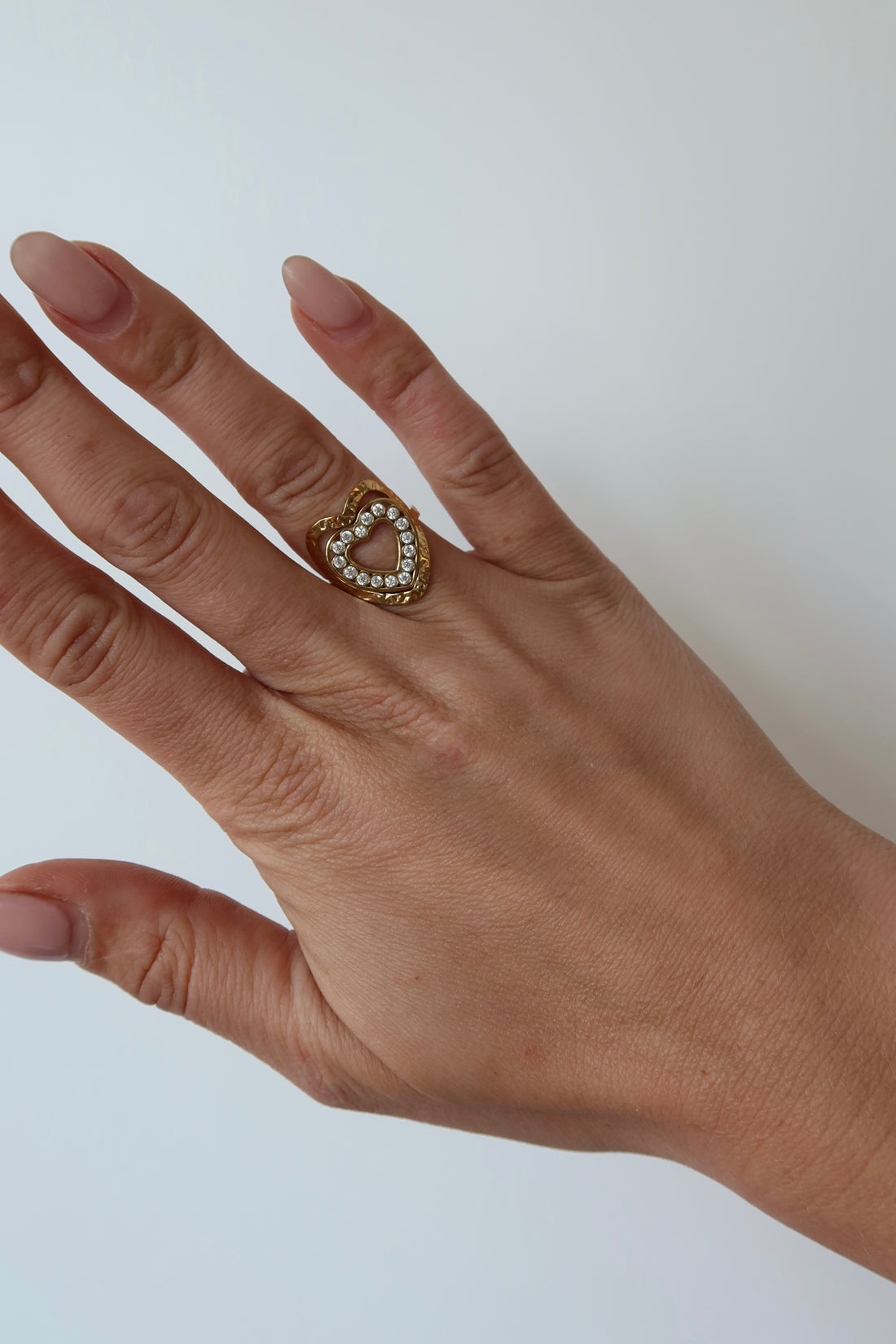 Big Heart Ring Gold