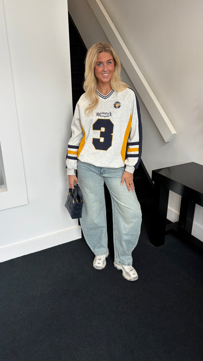 Football Jersey Sweater Grey 6227