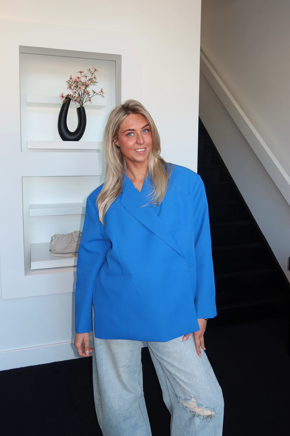 Lola Oversized Boxy Blazer Cobalt Blue