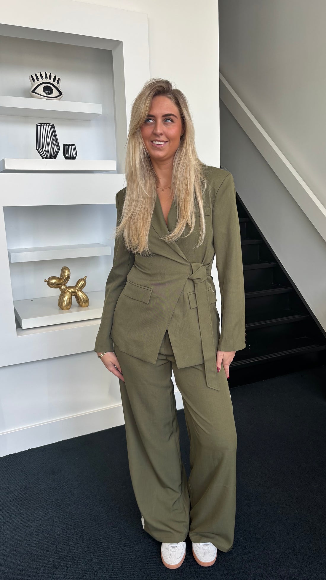 Lily Belted Blazer Olive