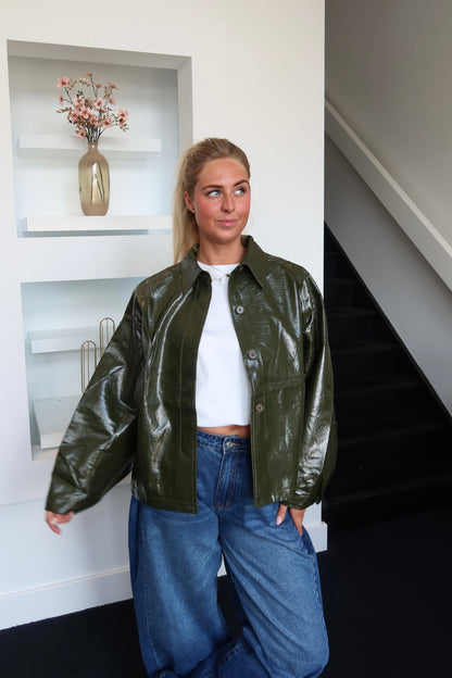 Eli Jacket Glossy Green