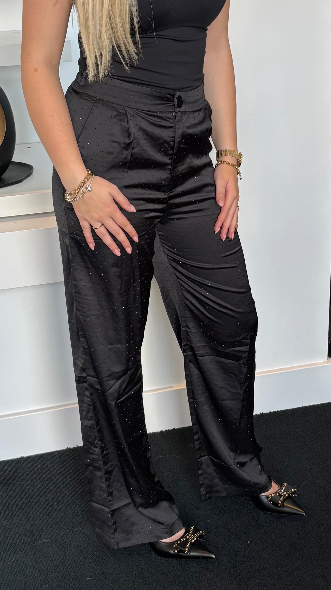 Rhinestone Pantalon 19236