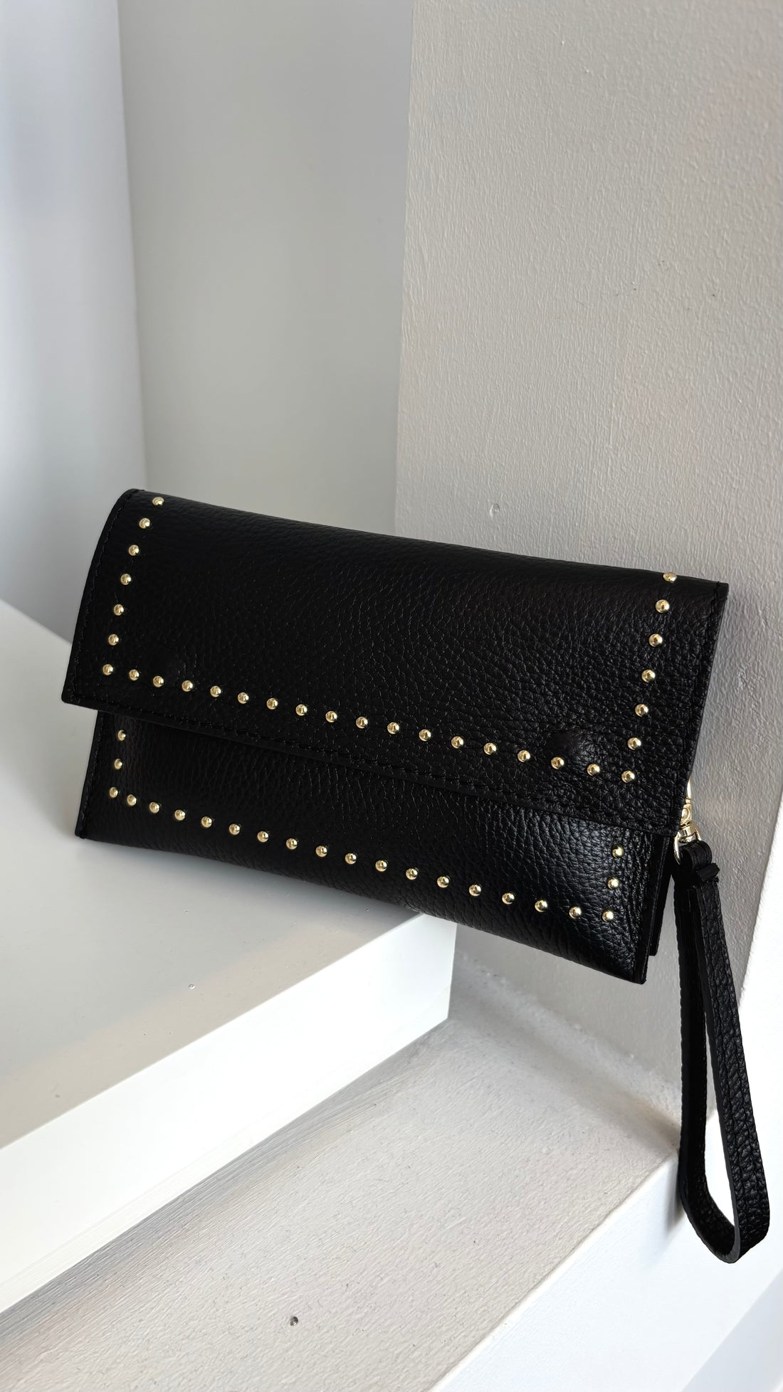 Studded Clutch Black