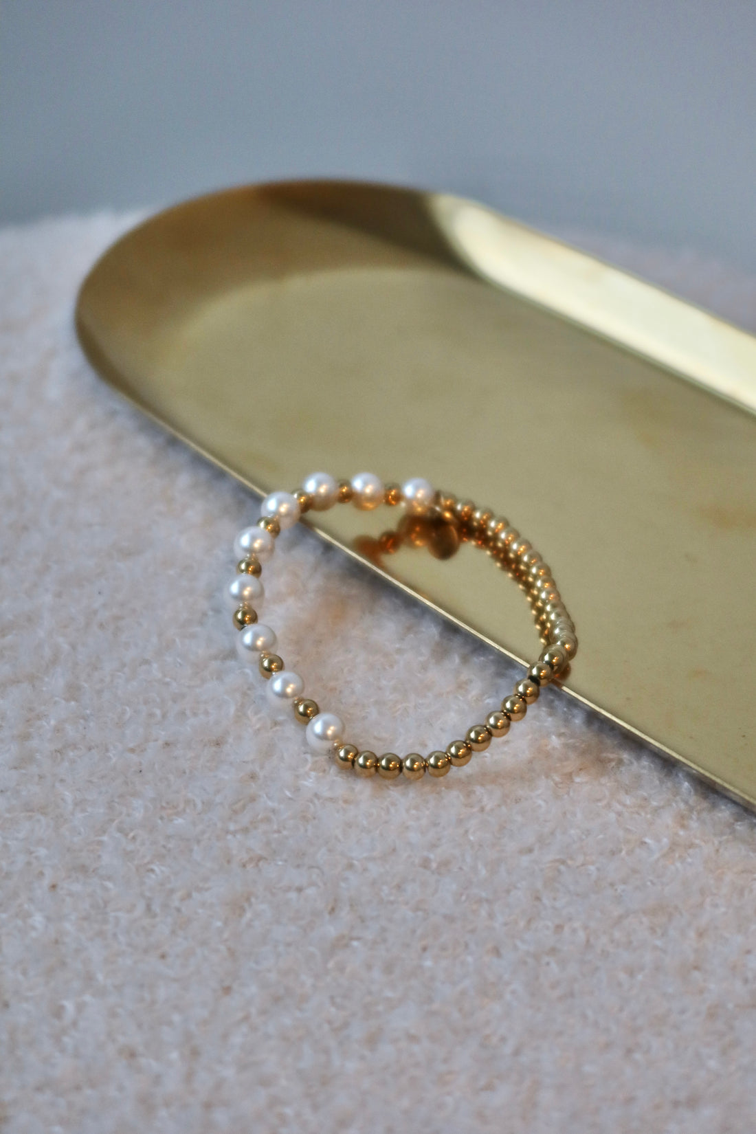 Pearl Bracelet Small Gold
