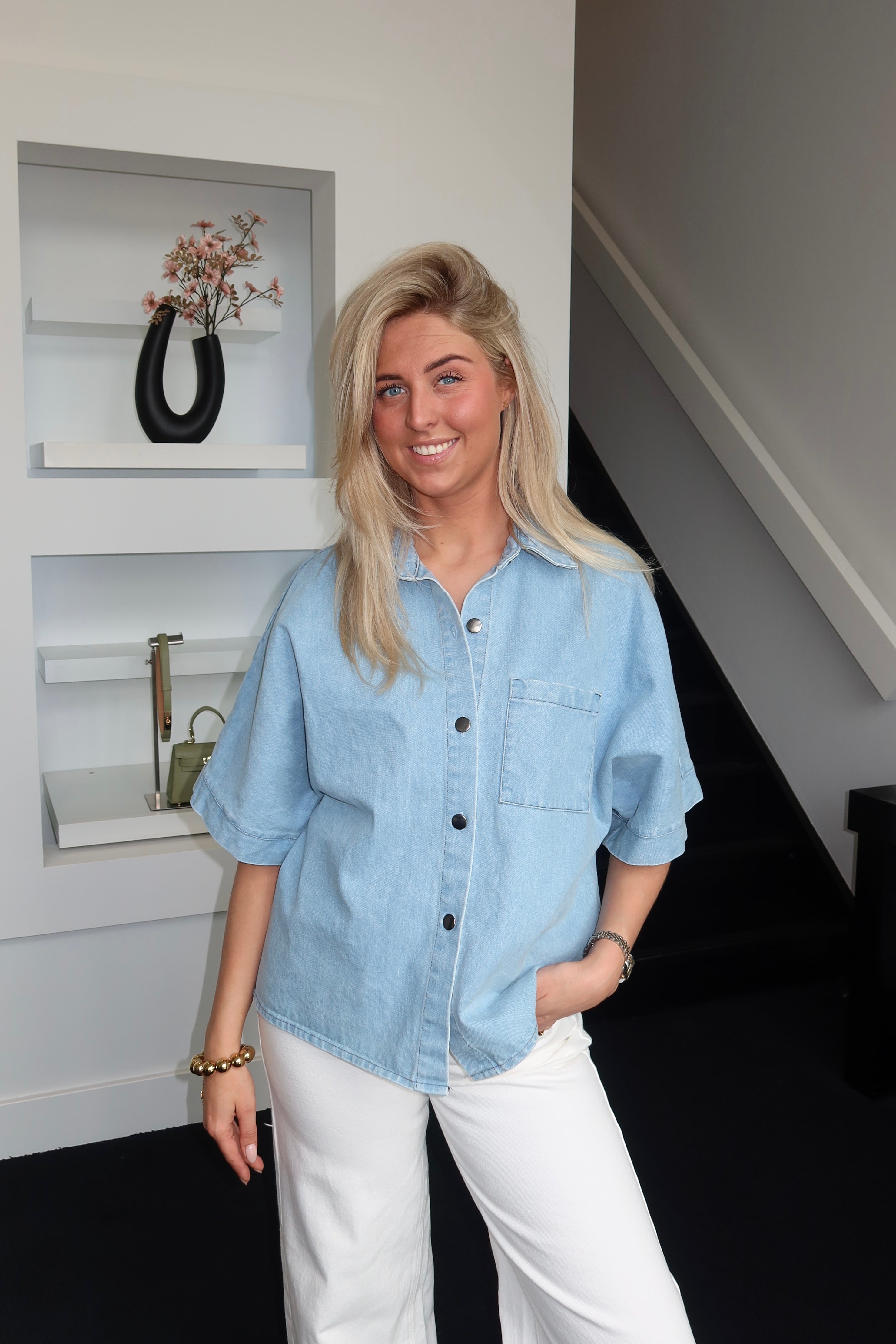 Evi Denim Blouse