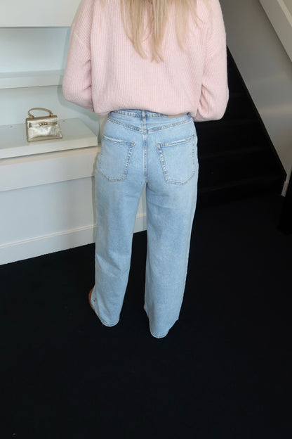 QH Baggy Jeans Loose Fit Ice Blue 3855-2 (Tall Girl Approved)