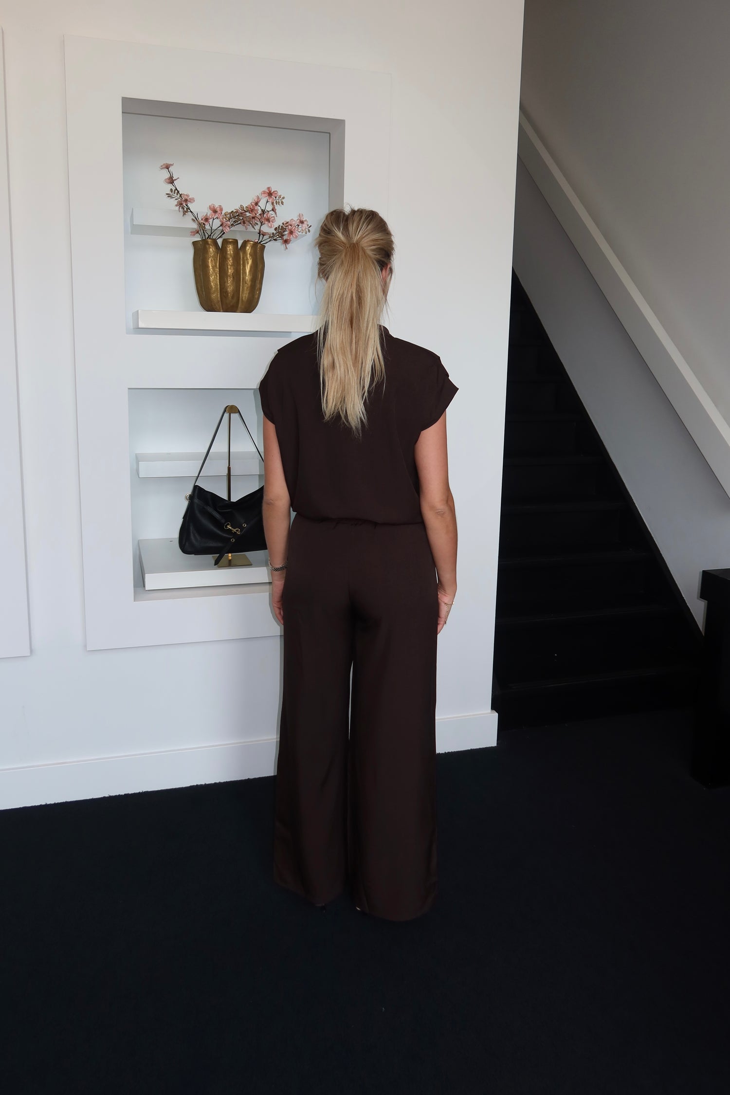 Dark Choco Pantalon Set 8993