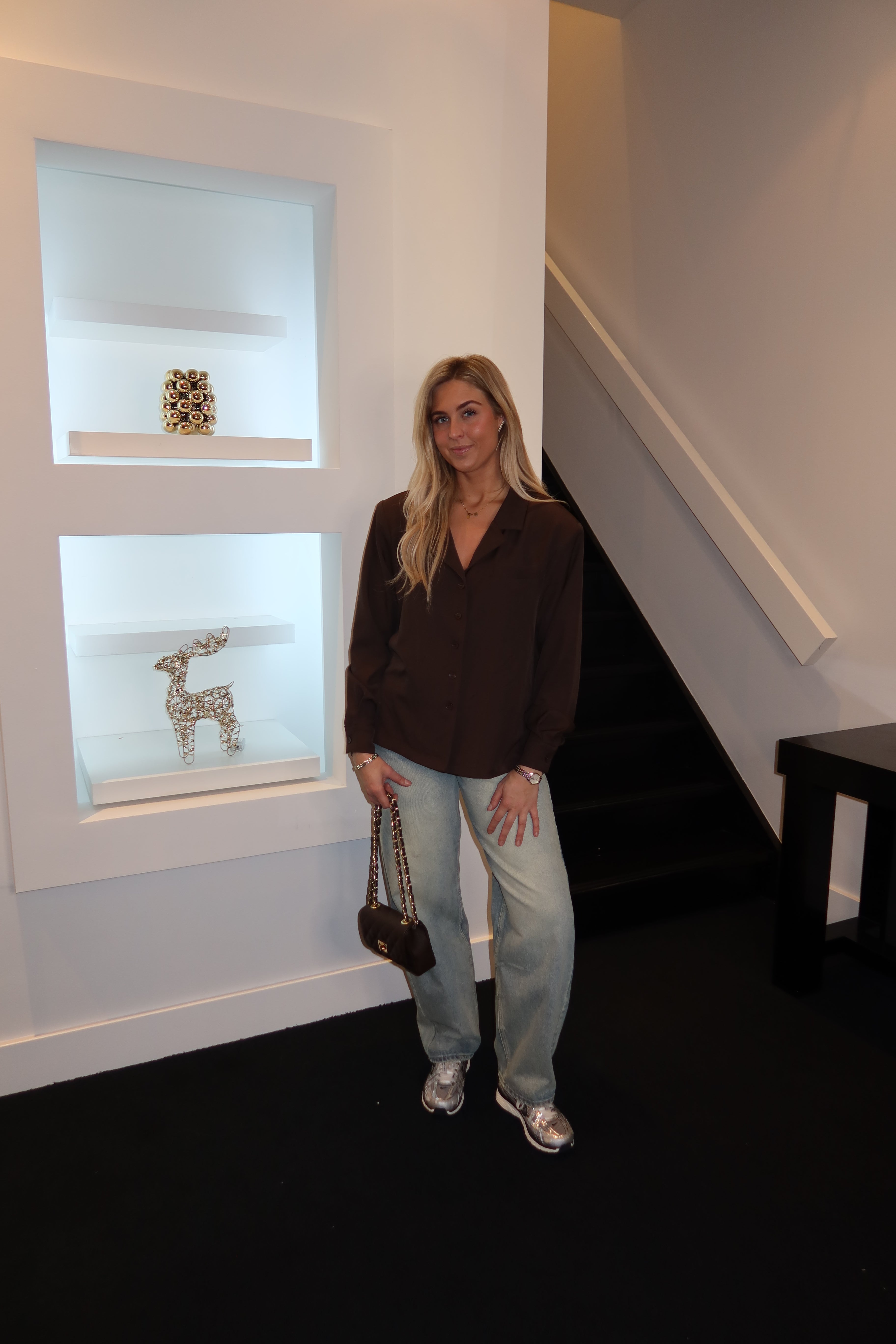 Amina Oversized Blouse Brown