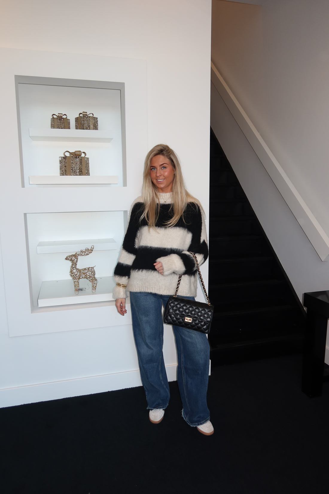 Striped Sweater Black