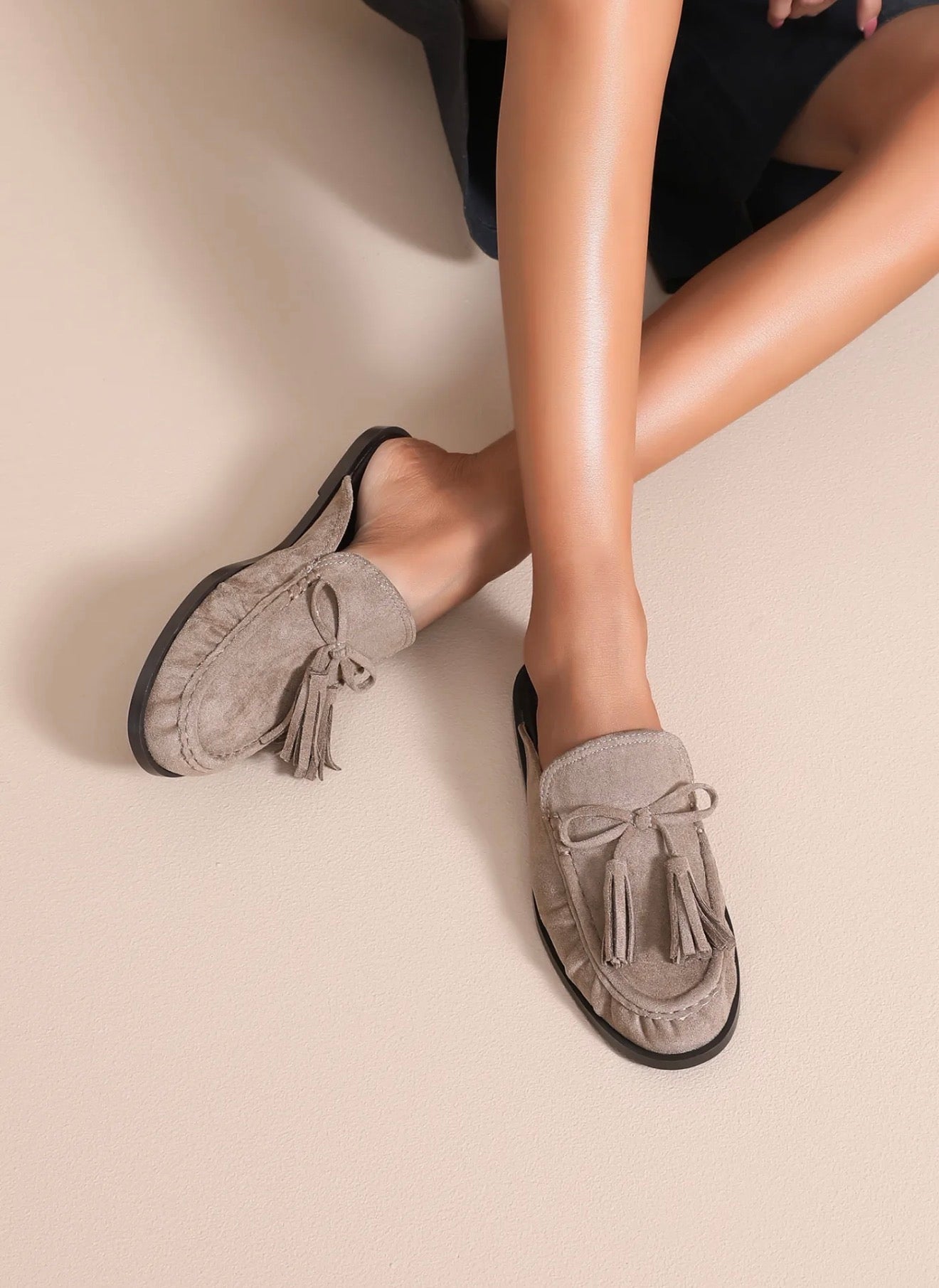 Sophie Suede Loafers Khaki