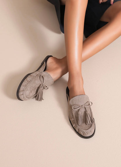 Sophie Suede Loafers Khaki