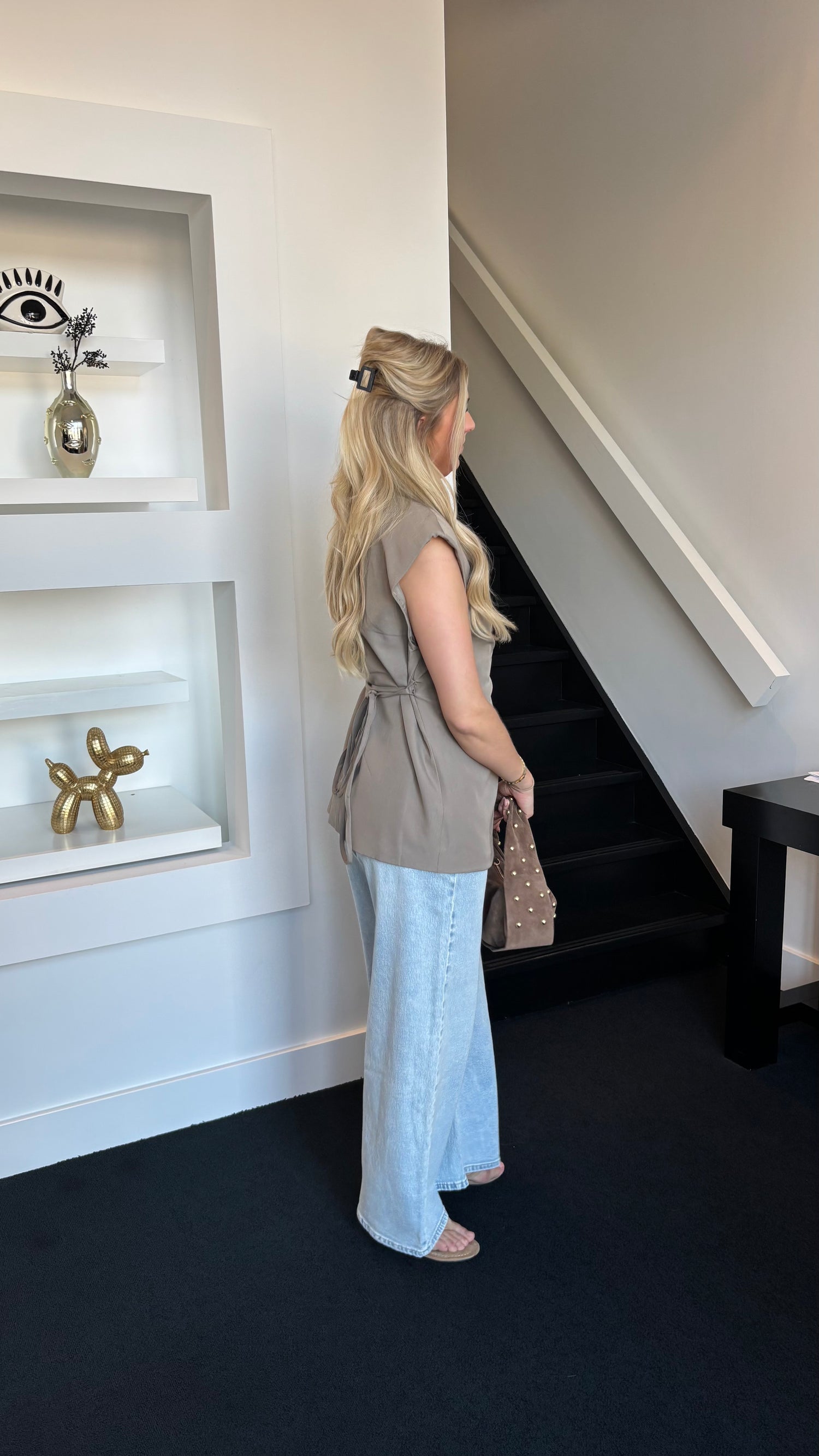 Sweet Shape Gilet Taupe 25223
