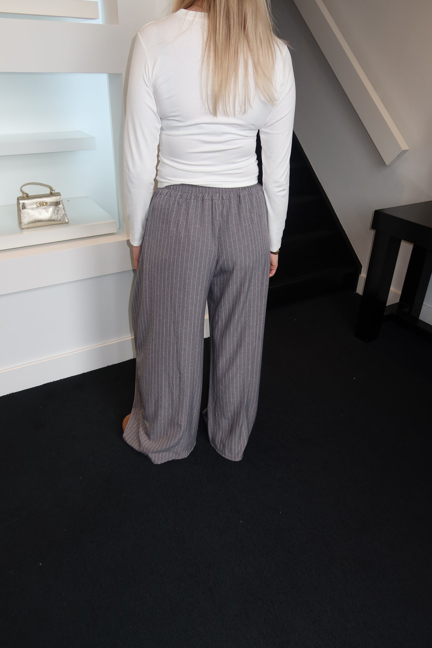 Alix Pantalon Striped Grey (Curvy Girl Approved)