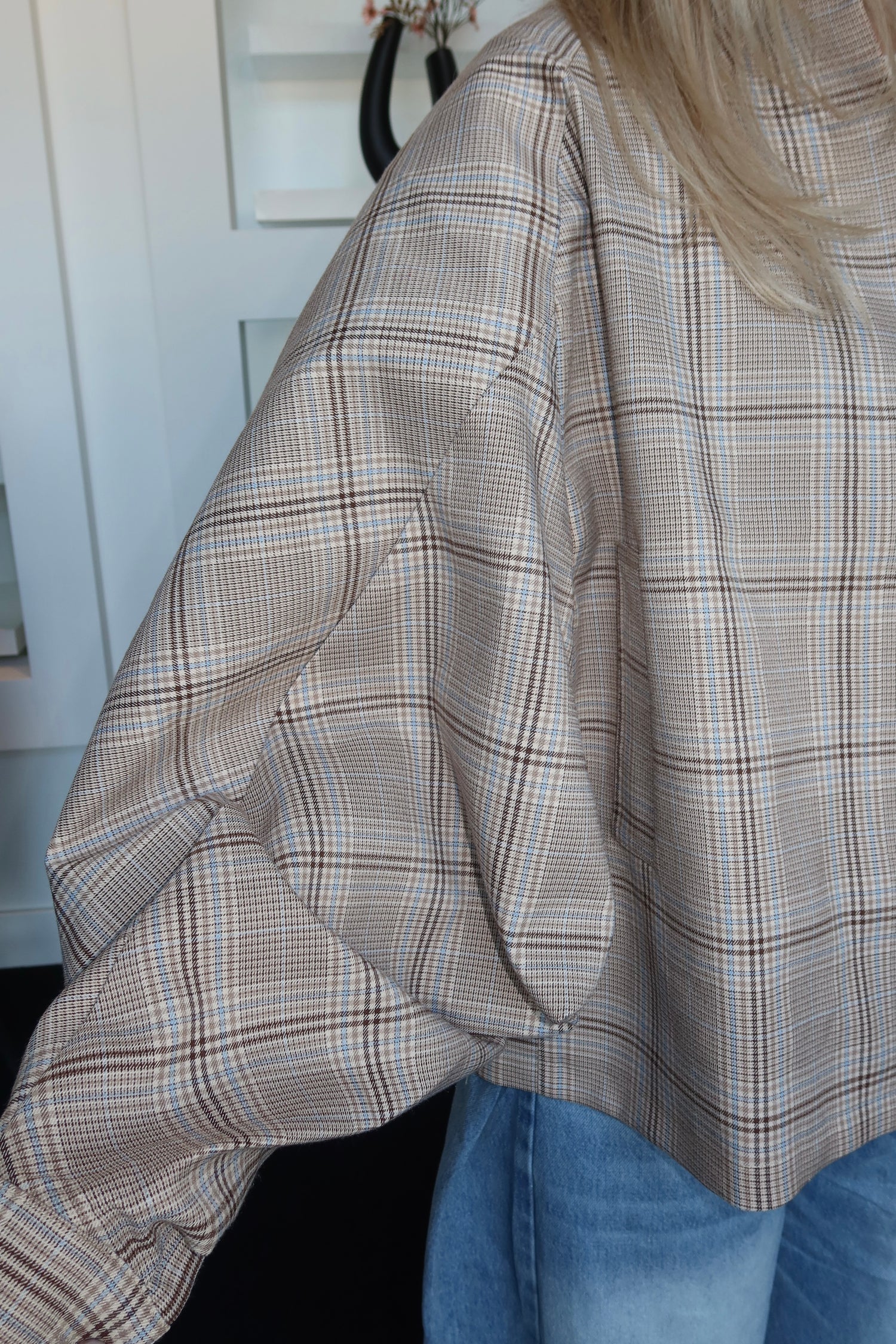Eli Jacket Khaki Plaid