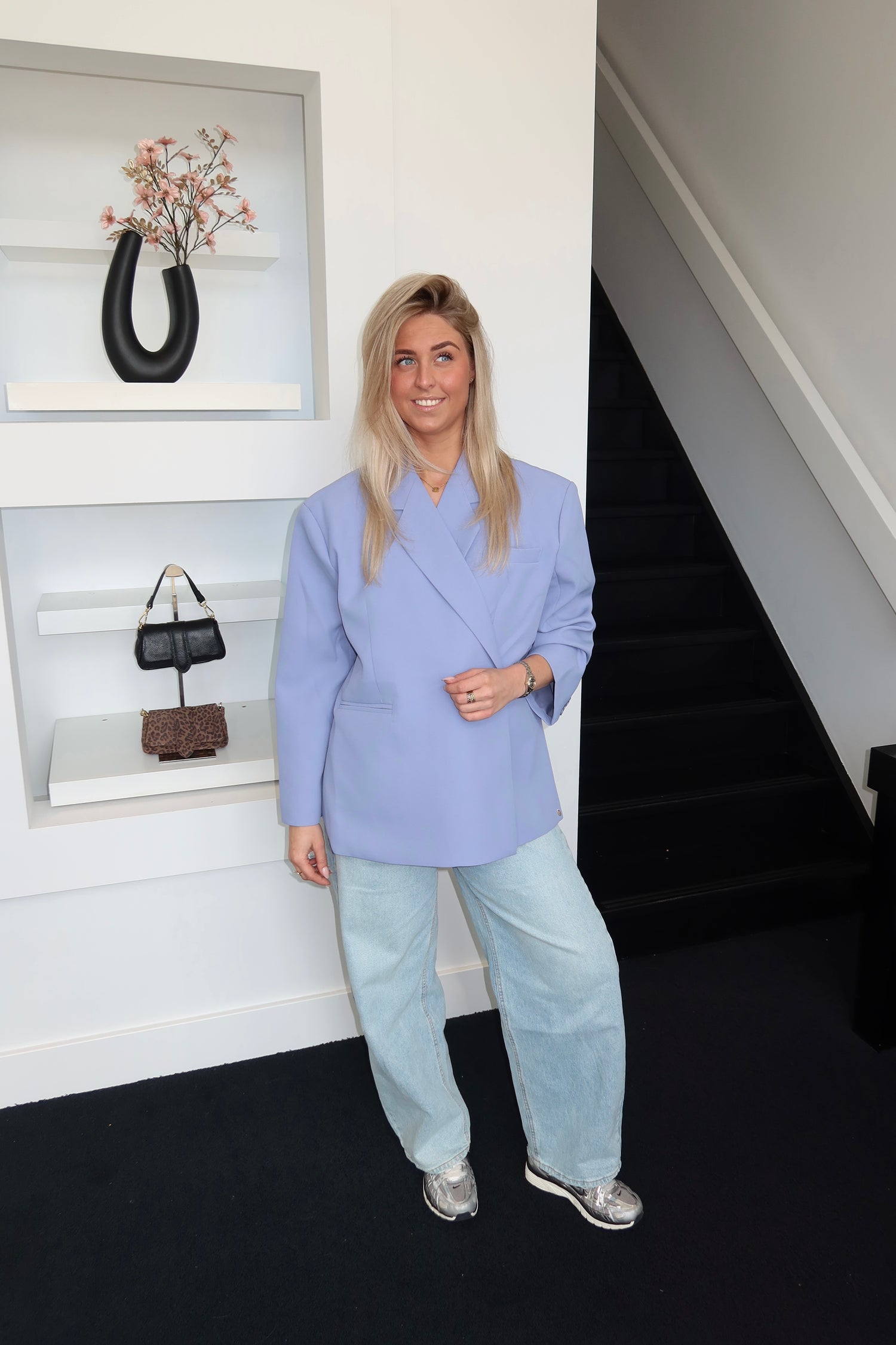 Lola Oversized Boxy Blazer Lavender