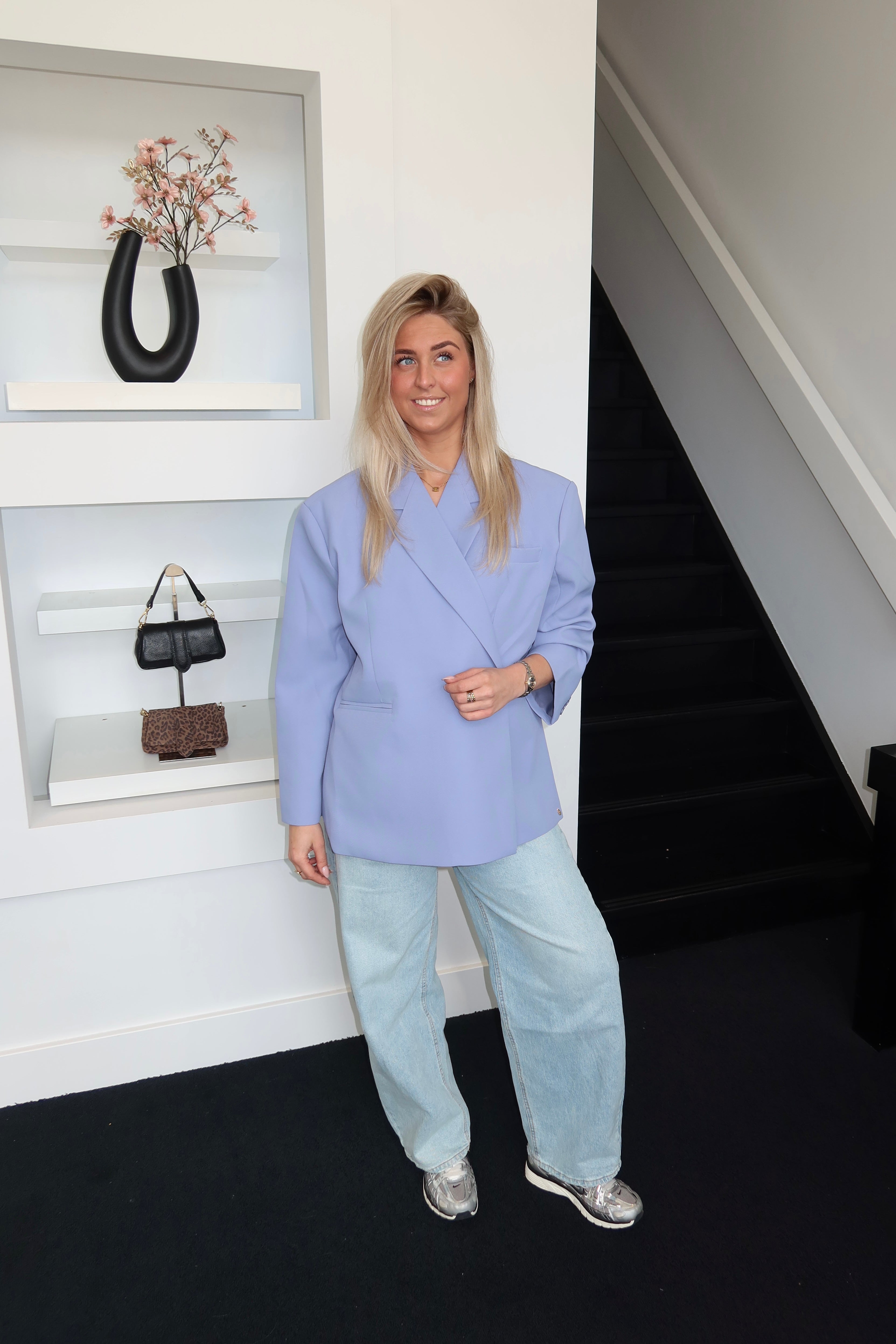 Lola Oversized Boxy Blazer Lavender